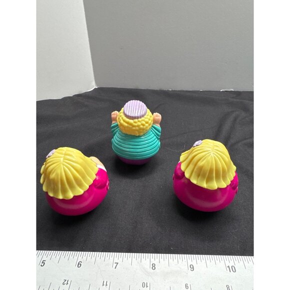 Vintage Hasbro Playskool Weebles Wobble and Roll Rolling Bottom 3-Piece Figurine - Picture 4 of 11